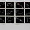 "12 circuits", ξυλογραφίες σε χαρτί Arche, 2018.